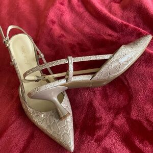 Nine West Women's Taupe Croc-Patterned Heels
